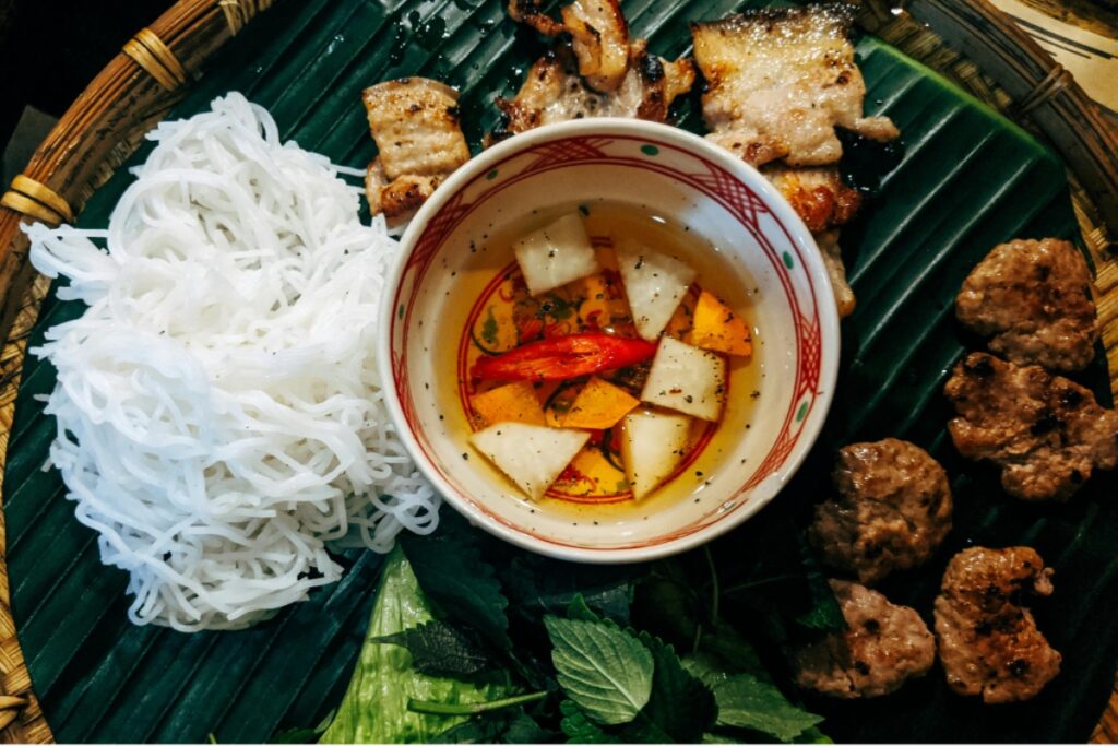 A Serving Of Hanoi Style Bun Cha